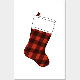 Plaid Stocking Posters and Art